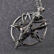 Viking Pentagram Głowa Kozy Naszyjnik Amulet (3)