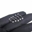 Tytanowy Kolczyk PIERCING Banan z Cyrkoniami SREBRNY (3)