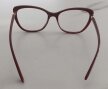 Okulary Zerówki damskie cat-eye bordowe eleganckie (7)