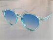 Okulary Przeciwsłoneczne Damskie Transparentne Niebieskie UV400 Retro (6)