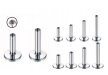 Tytanowy Kolczyk Labret PIERCING z cyrkonią Serduszko HELIX Lobe 1,2/6-10/3 MM (4)
