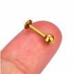 Tytanowy Kolczyk Labret z Kuleczką ZŁOTY PIERCING 1,2/6-10/2-4 mm (3)
