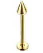 Labret ze stożkiem Kolczyk do Wargi, Ucha, Brody 1,2/6-10/3 mm STAL