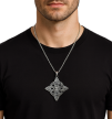 Srebrny Naszyjnik Vintage Amulet Celtycki Łańcuszek STAL Punk Gothic (1)