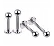 Tytanowy Kolczyk Labret z Kuleczką SREBRNY PIERCING 1,2/6-10 mm (2)
