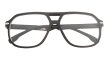 Czarne okulary zerówki retro aviator unisex – modne duże oprawki vintage (2)