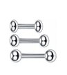 Sztanga Klasyczna z Kuleczkami Kolczyk do Ucha, Nosa, Brwi 1,2/6-10/3+3 mm (2)