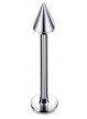 Labret ze stożkiem Kolczyk do Wargi, Ucha, Brody 1,2/6-10/3 mm STAL