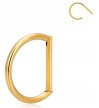 Tytanowy Kolczyk Clicker PIERCING w kształcie litery D HELIX Lobe 1,2/8-10 (2)