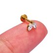 Tytanowy Kolczyk Labret PIERCING Cyrkonie ELEGANCKI HELIX Lobe (4)