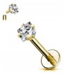Labret Kolczyk do Ucha Kryształek SS316L 1,2/6-10/2-4 MM