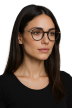 Stylowe okulary zerówki damskie czarno-złote elegancki design, lekka oprawa