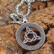 Srebrny Naszyjnik Vikingów Okrągły Amulet Nordic Retro (3)