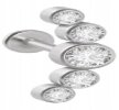 LABRET Śliczny Kolczyk z Cyrkoniami SS316L 1,2/8