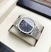 MĘSKI ZEGAREK MSTIANQ Srebrny Stalowa BRANSOLETA WODOODPORNY na Prezent (4)