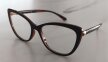 Okulary Zerówki damskie cat-eye czarno-brązowe eleganckie (5)
