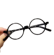 Czarne okrągłe okulary zerówki retro unisex – lekkie oprawki, BLUE-LIGHT (8)