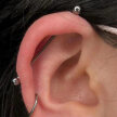  Tytanowy CZARNY Kolczyk Sztanga Klasyczna Kuleczki PIERCING (5)