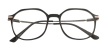 Stylowe okulary zerówki damskie czarno-złote elegancki design, lekka oprawa (3)
