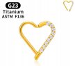 Tytanowy Kolczyk Clicker PIERCING Serce z Cyrkoniami HELIX Lobe 1,2/8 (2)