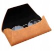 PUDEŁKO ETUI POKROWIEC NA OKULARY JASNY BRĄZ W STYLU VINTAGE (2)