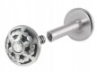 PIERCING Kolczyk Labret Okrągły Kształt z Cyrkonią Stal Ch 316L 1,2/8 (3)