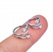 Tytanowy Kolczyk Clicker PIERCING kółko Cyrkonie Muszla HELIX Lobe 1,2/8-10 (3)