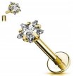 Labret Kolczyk do Ucha Kryształek SS316L 1,2/6-10/3 mm
