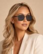 Okulary Przeciwsłoneczne Męskie Damskie Czarne Pilotki Aviator UV400 (3)