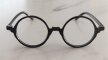 Czarne okrągłe okulary zerówki retro unisex – lekkie oprawki, BLUE-LIGHT (3)