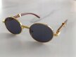 Okulary Przeciwsłoneczne Damskie Okrągłe Vintage Retro Steampunk Złote (5)