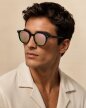 Czarne Okulary Przeciwsłoneczne Unisex Lustrzane Różowo Złote (3)
