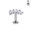 Tytanowy Kolczyk Labret PIERCING z Cyrkoniami HELIX Lobe (2)