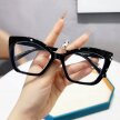 Eleganckie Okulary Zerówki Antiblue Czarne designerskie typu „Cat Eye” (3)