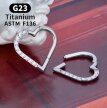 Tytanowy Kolczyk Clicker PIERCING Serce z Cyrkoniami HELIX Lobe 1,2/8 (3)