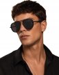 Okulary Przeciwsłoneczne Pilotki Aviator Czarne UV400 Męskie Damskie (1)
