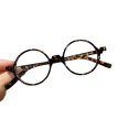 Tortoise okrągłe okulary zerówki retro unisex – lekkie oprawki, BLUE-LIGHT (8)