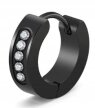 HUGGIE Kolczyk do Ucha Okrągły Cyrkonie Ze Stali Punk Gothic