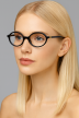 Eleganckie okulary zerówki – czarno-złote, styl retro vintage, unisex (8)