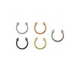 Podkówka Kolczyk do Nosa, Ucha, Wargi ze Stożkami SS316L 1,2/6-10/3+3 mm (3)