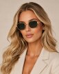 Okulary Przeciwsłoneczne Złote Retro Vintage UV400 Unisex (2)