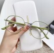 SREBRNE OKULARY ZERÓWKI KUJONKI Z FILTREM BLUE LIGHT PILOTKI AVIATORY (9)
