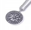 Srebrny Naszyjnik Viking Kompas Vegvisir Runes Nordic (2)