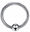 Kolczyk do Nosa, Ucha SEPTUM Kuleczka Zamknięta w Środku SS316L 1,2/6-10/3 mm