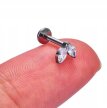 Tytanowy Kolczyk Labret PIERCING Cyrkonie ELEGANCKI HELIX Lobe (4)