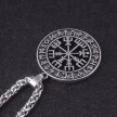 Srebrny Naszyjnik Viking Kompas Vegvisir Runes Nordic (4)