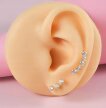 Kolczyk do Ucha PIERCING Helix Cyrkonie Stal Ch 316L (2)