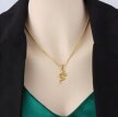 Naszyjnik Z Wężem Wąż Łańcuszek Stylowy STAL CHIRURGICZN Pozłacana 18K (6)