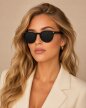 Okulary Przeciwsłoneczne Czarne Unisex Damskie Męskie Retro UV400 (3)