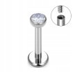 Tytanowy Kolczyk Labret PIERCING SREBRNY z cyrkonią HELIX Lobe 1,2/6-10/2-4 mm